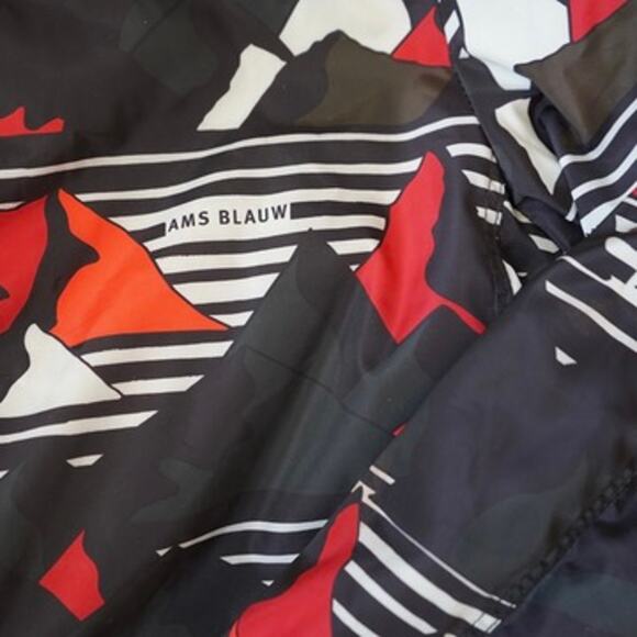 Scotch and Soda AMS Blauw Bomber Jacket Red/Black Mens Size Large - Picture 5 of 10